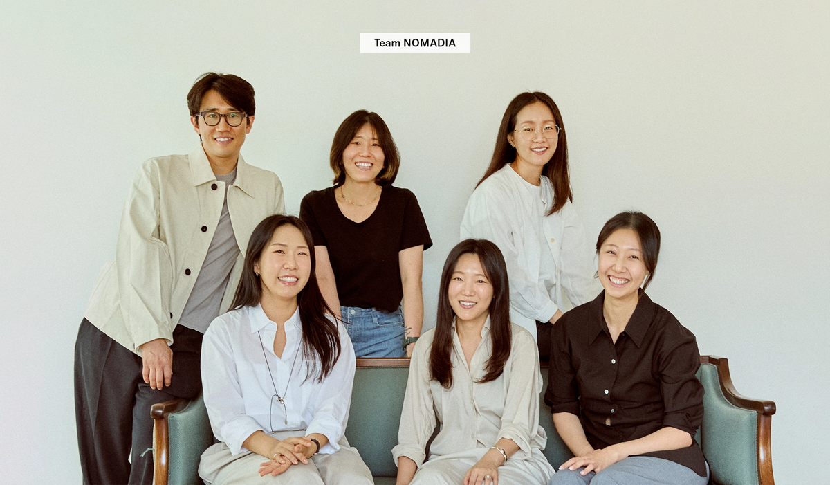 Group portrait of six NOMADIA team members